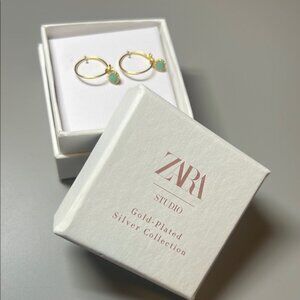 Zara Studio Gold plated Earrings Classic Hoop Design